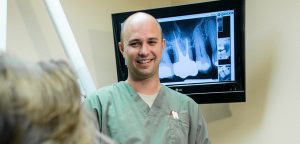 Dr litton with dental x-rays