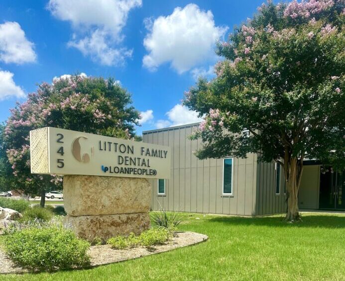 Street-facing sign for Litton FamilyDental